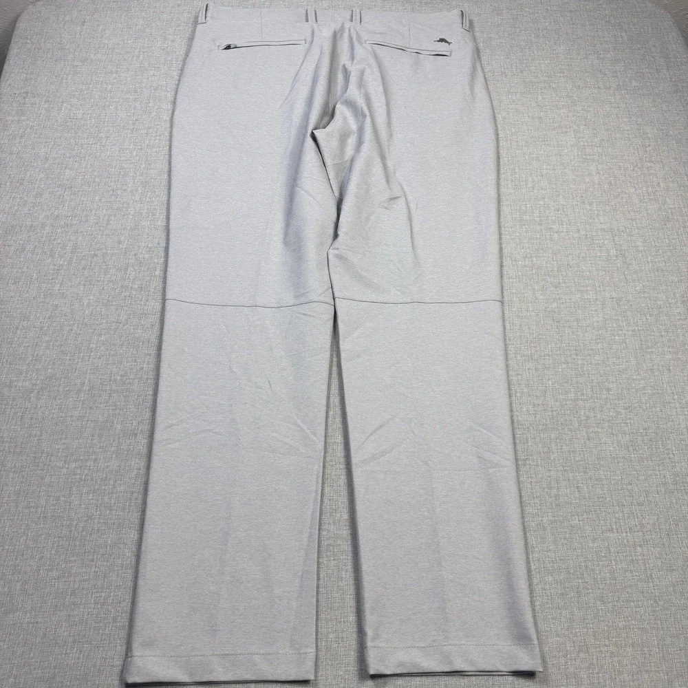 Tommy Bahama On Par Performance Golf Chino Pants Mens 38x32 Gray Straight Leg